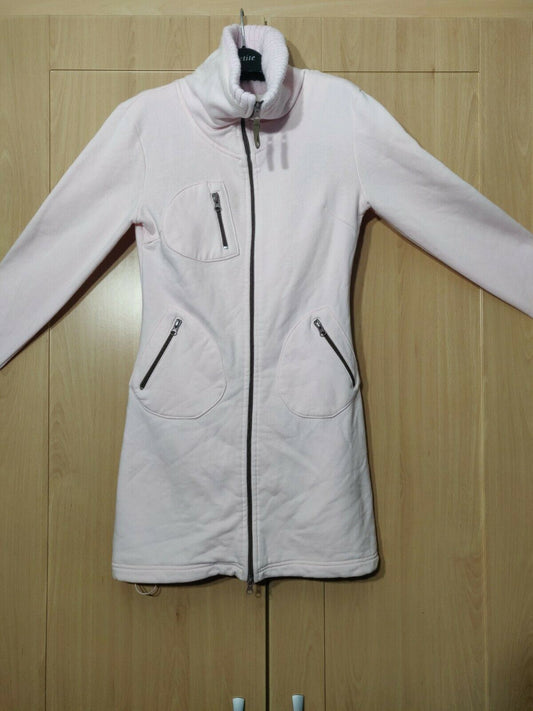 Mojo Pink Full Zip cotton  jumper-coat Women Size Small