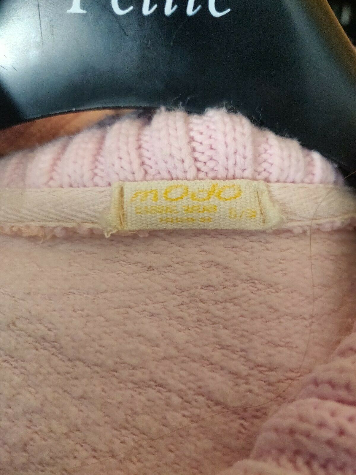 Mojo Pink Full Zip cotton  jumper-coat Women Size Small