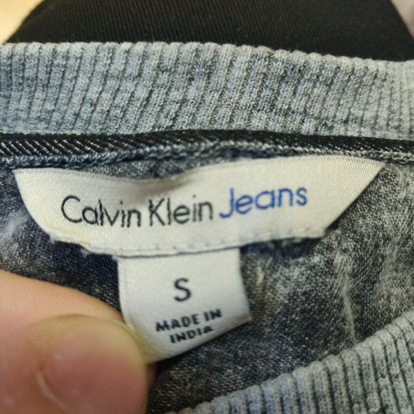Calvin Klein Jeans Grey Sweatshirt Jumper Men Size Small