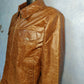 Mink Vintage Brown Leather Jacket Men Size Large