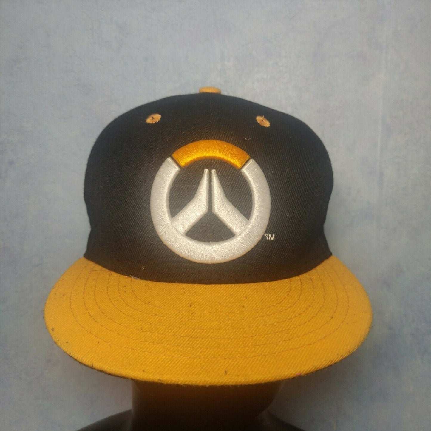Overwatch Black Orange Baseball Cap White Logo Adults Adjustable Sizing