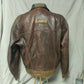 Vera Pelle Vintage Brown Leather Jacket Men Size Large