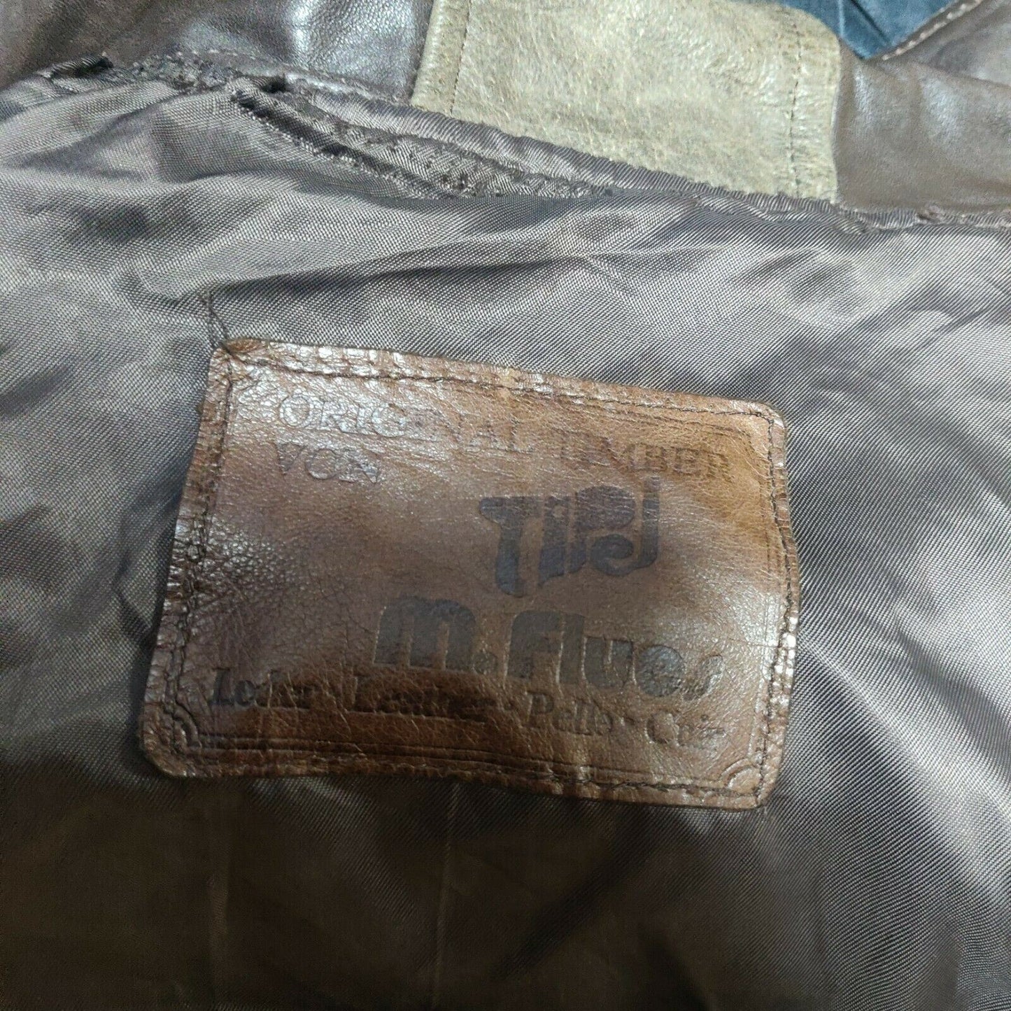 Vera Pelle Vintage Brown Leather Jacket Men Size Large