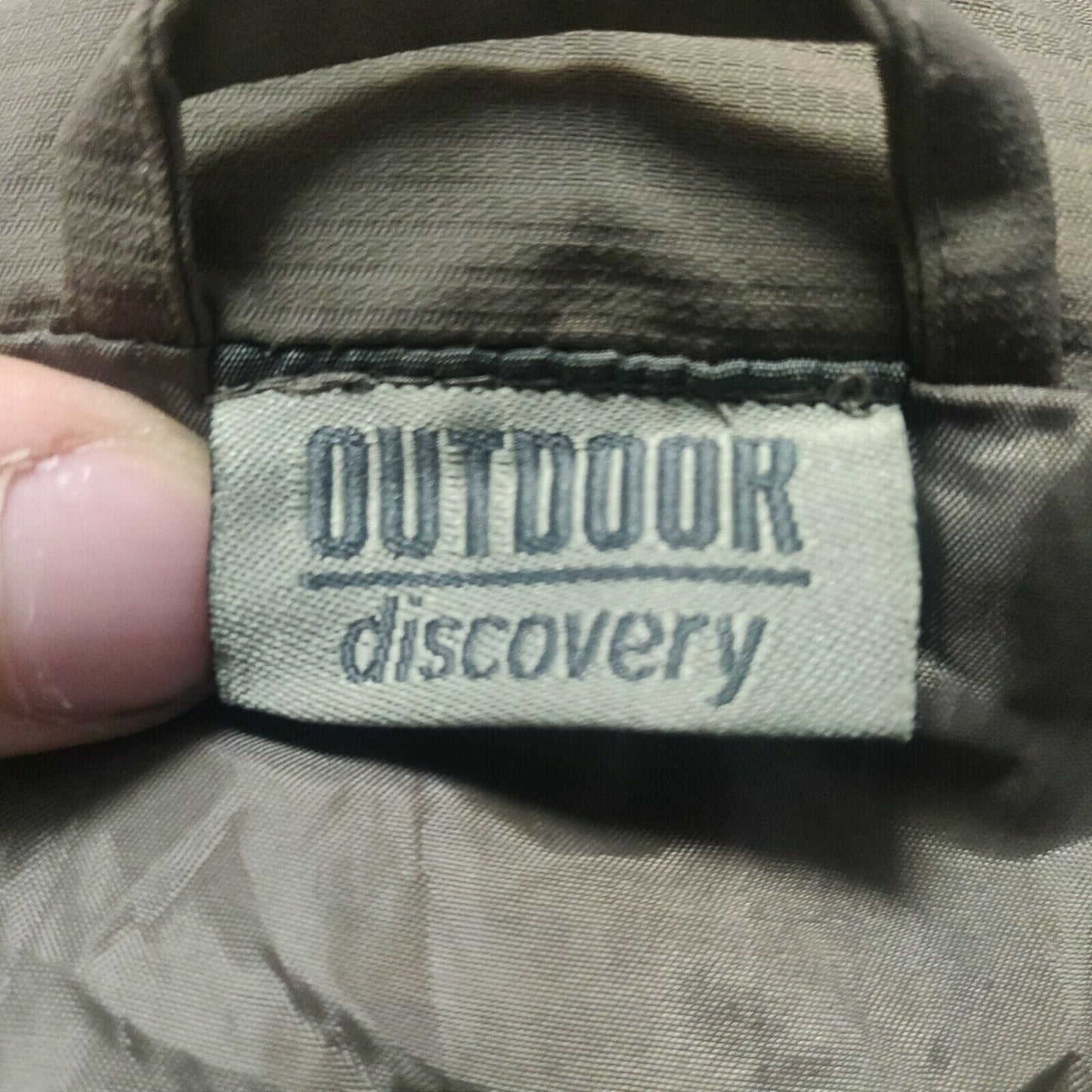 Outdoor Discovery Brown Beige Windbreaker Jacket Men Size Large