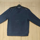Michael Kors Navy Sweatshirt Crewneck Leather Shoulder Pads Men Size Large