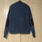 Michael Kors Navy Sweatshirt Crewneck Leather Shoulder Pads Men Size Large