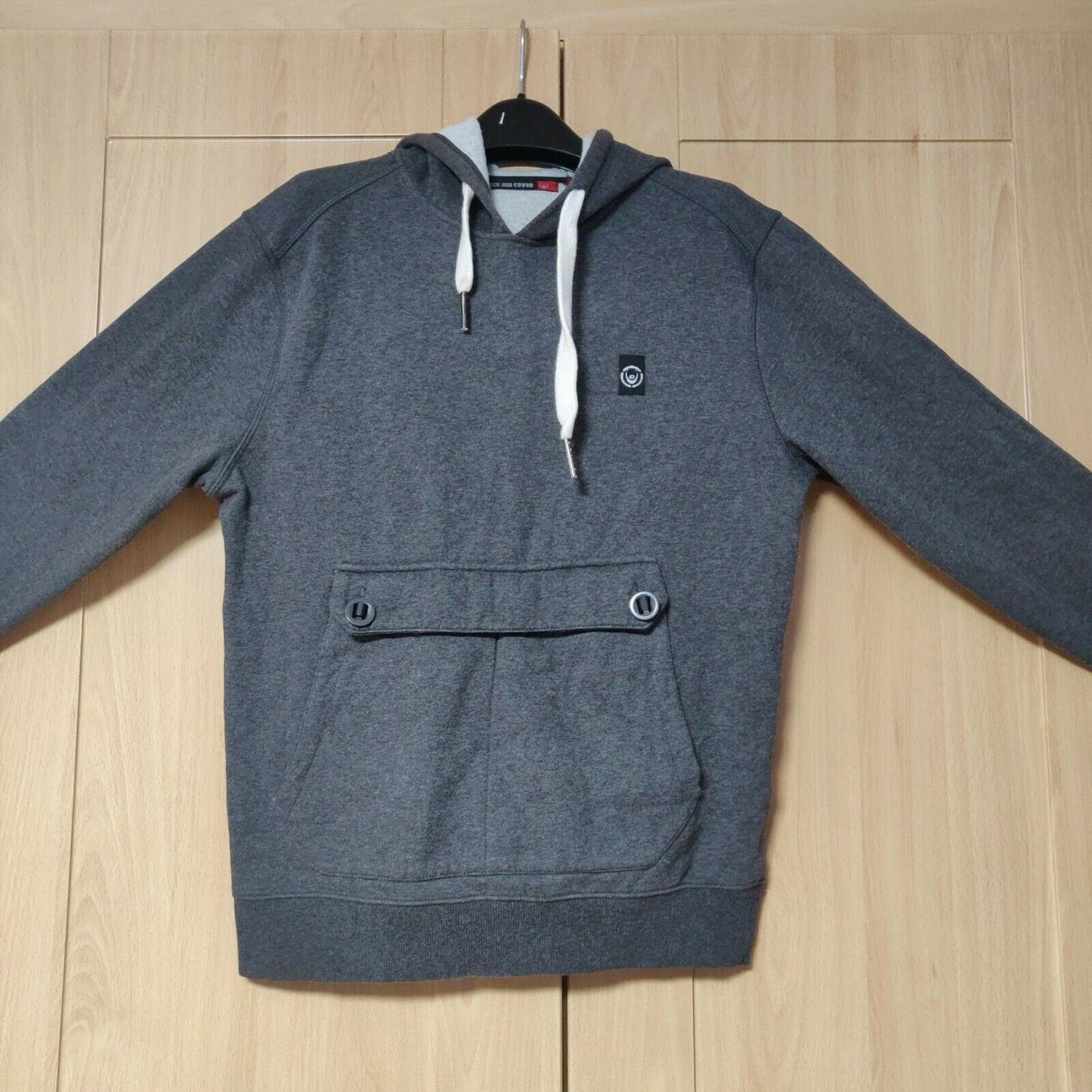 Duck And Cover Grey Hoodie Pullover Men Size Small