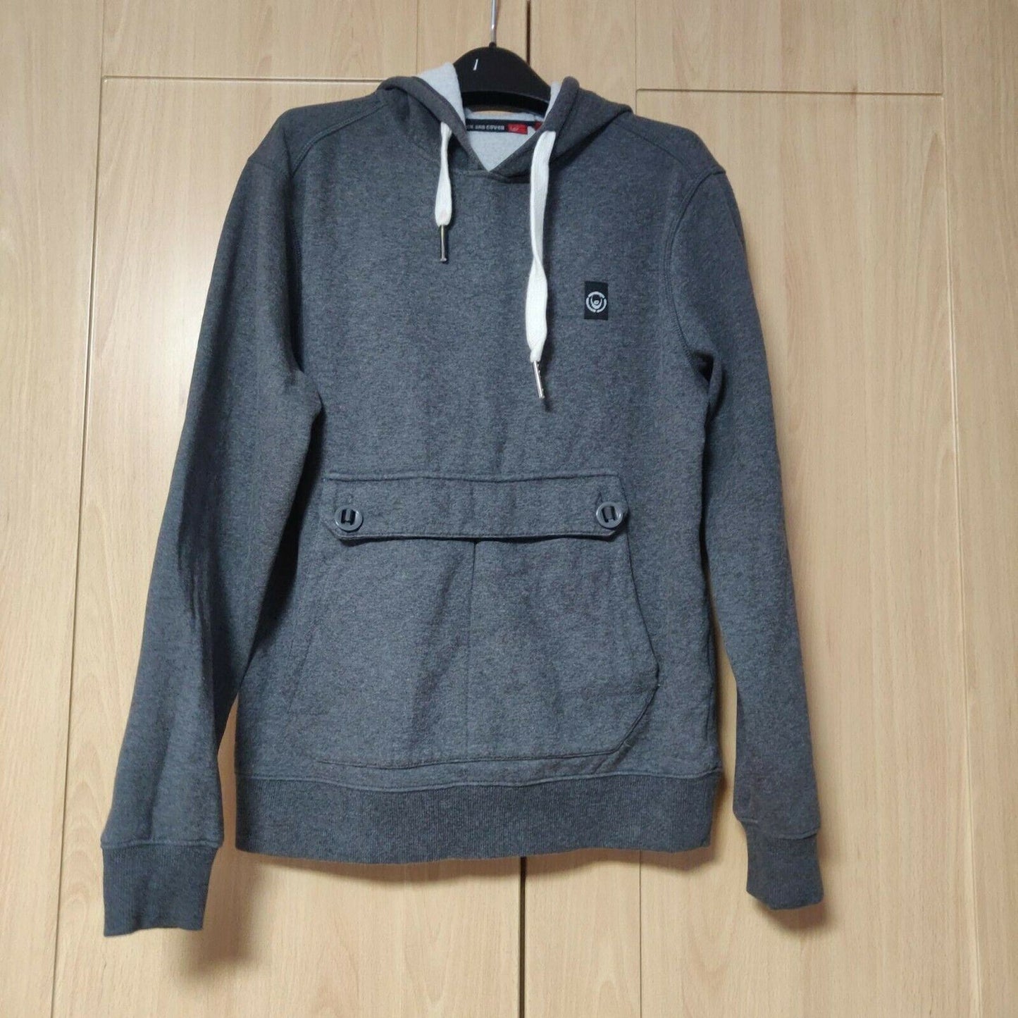 Duck And Cover Grey Hoodie Pullover Men Size Small