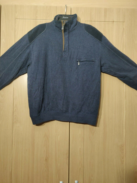 Marco Capelli Half-Zip Navy vintage men jumper Large