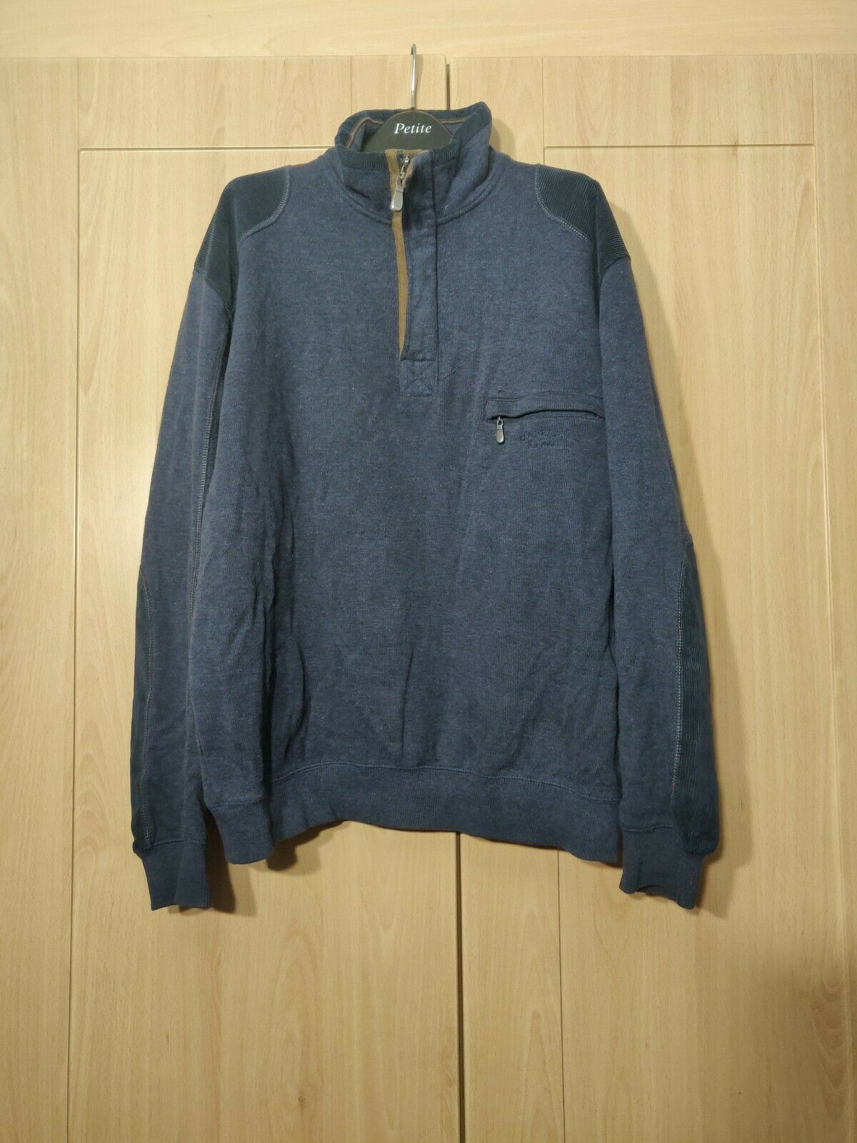Marco Capelli Half-Zip Navy vintage men jumper Large