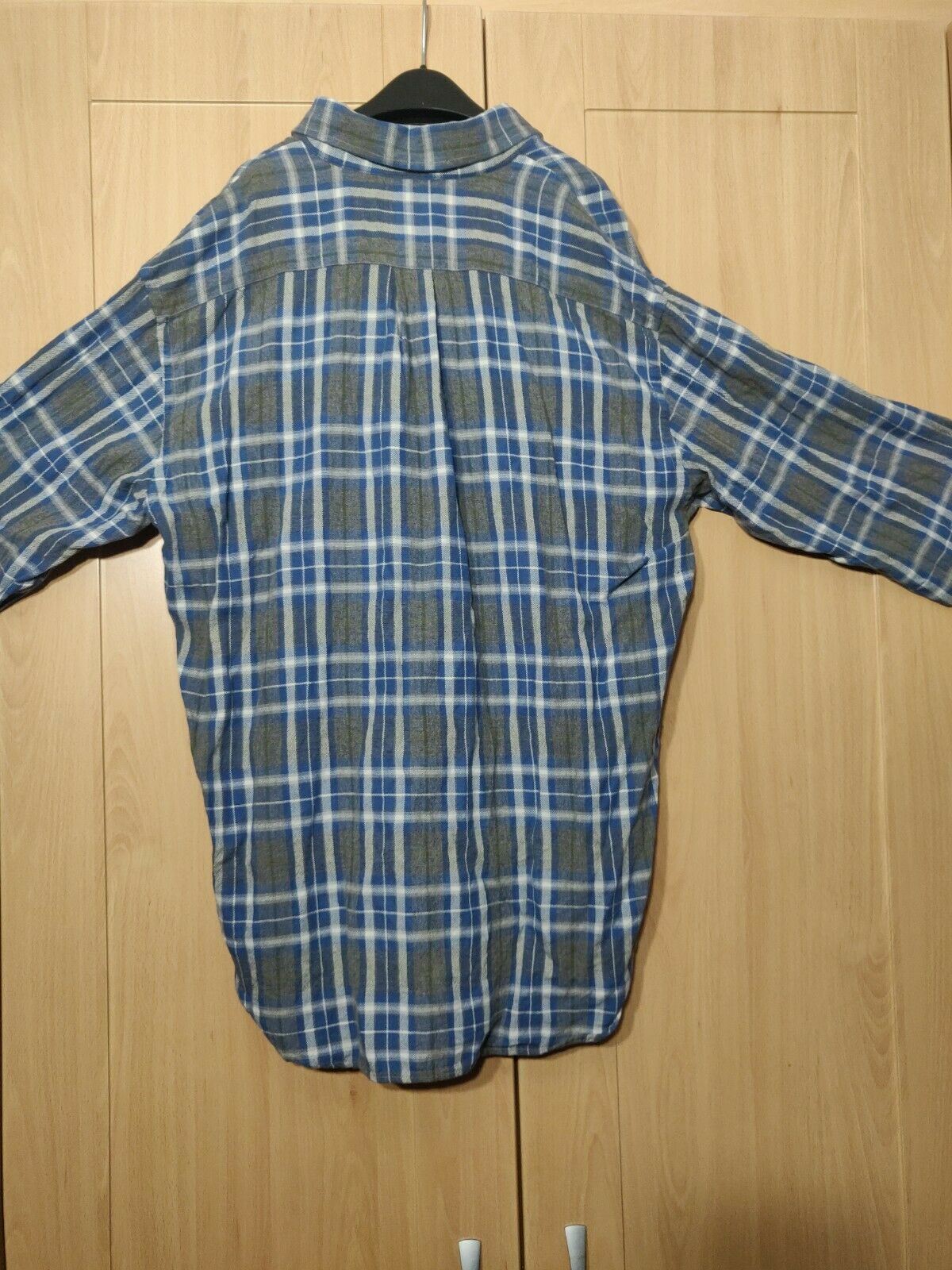 Murphy &Nye Sailwear vintage blue plaid shirt men Large