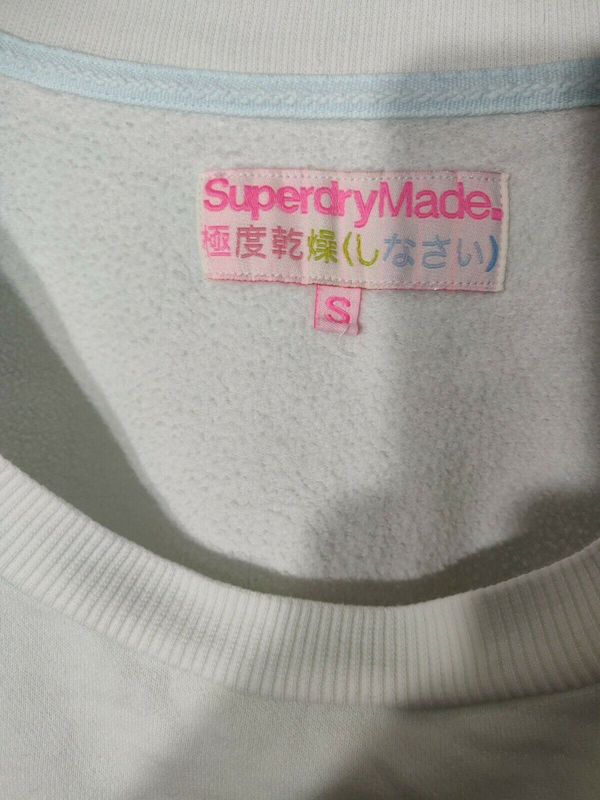Superdry Comets 23 Blue And Pink Vintage Jumper Women Size Small