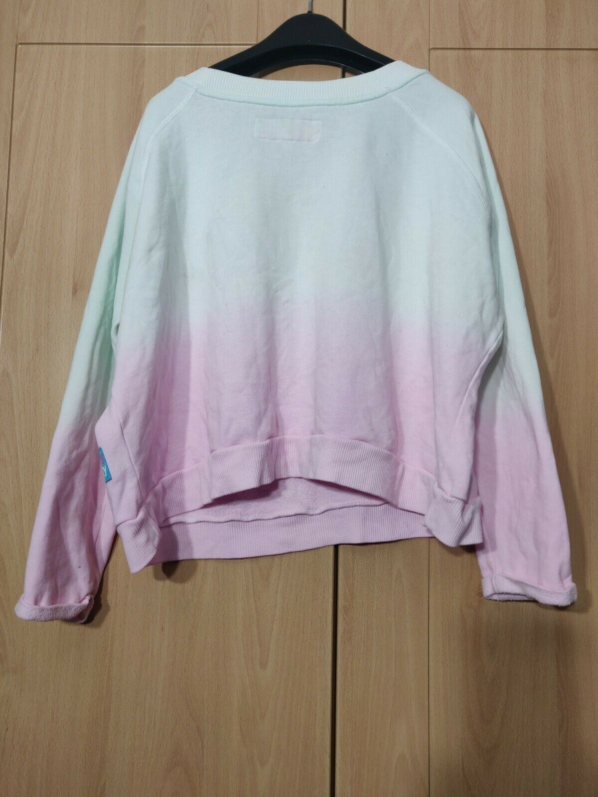 Superdry Comets 23 Blue And Pink Vintage Jumper Women Size Small