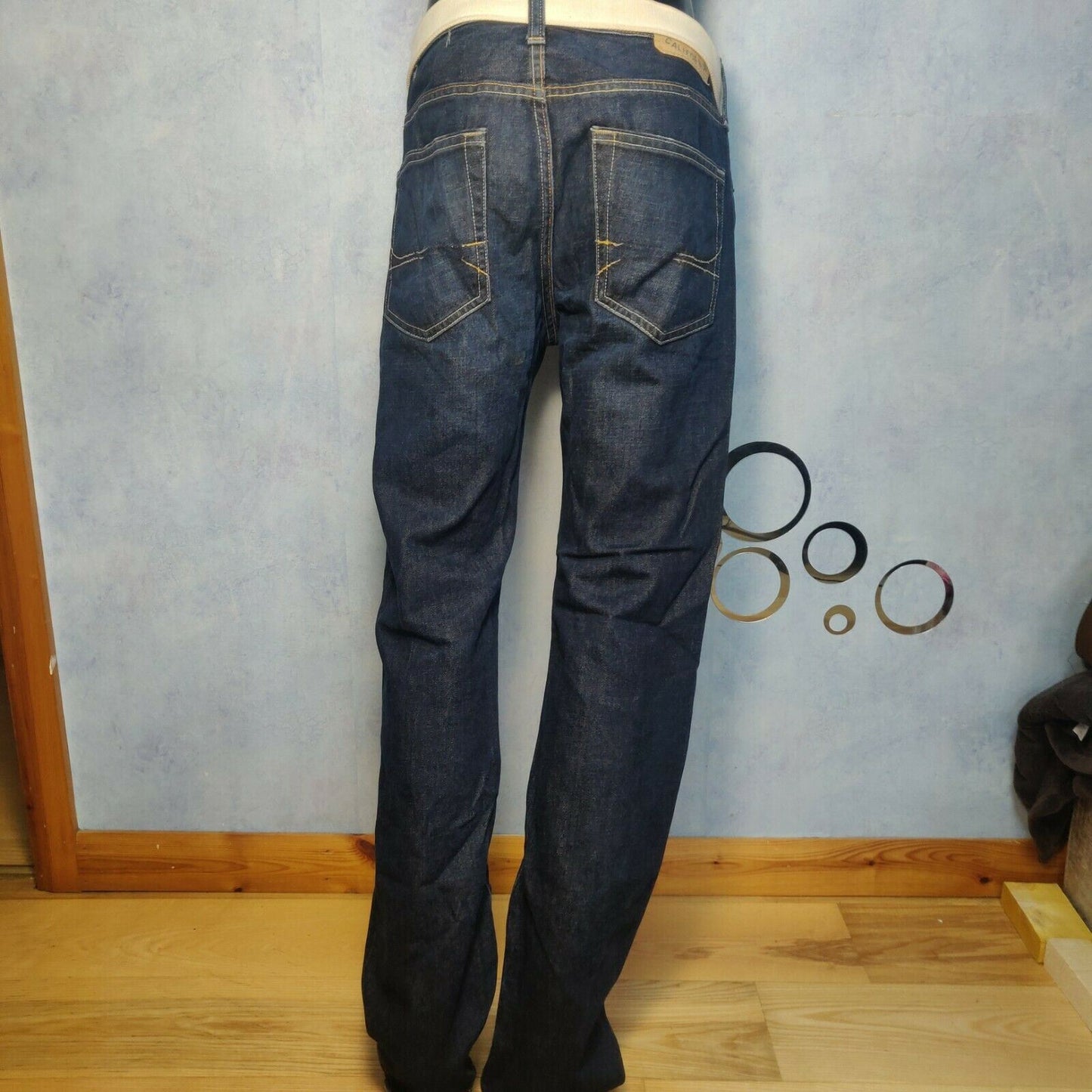 Huntington Dark Blue Low Rise Slim Straight Men Size 34W/34L