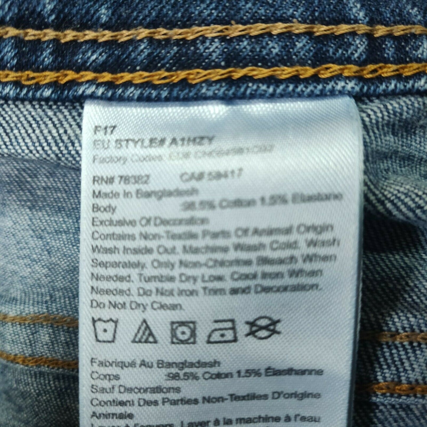 Timberland Blue Slim Fit Denim Jeans Men Size W34/L34
