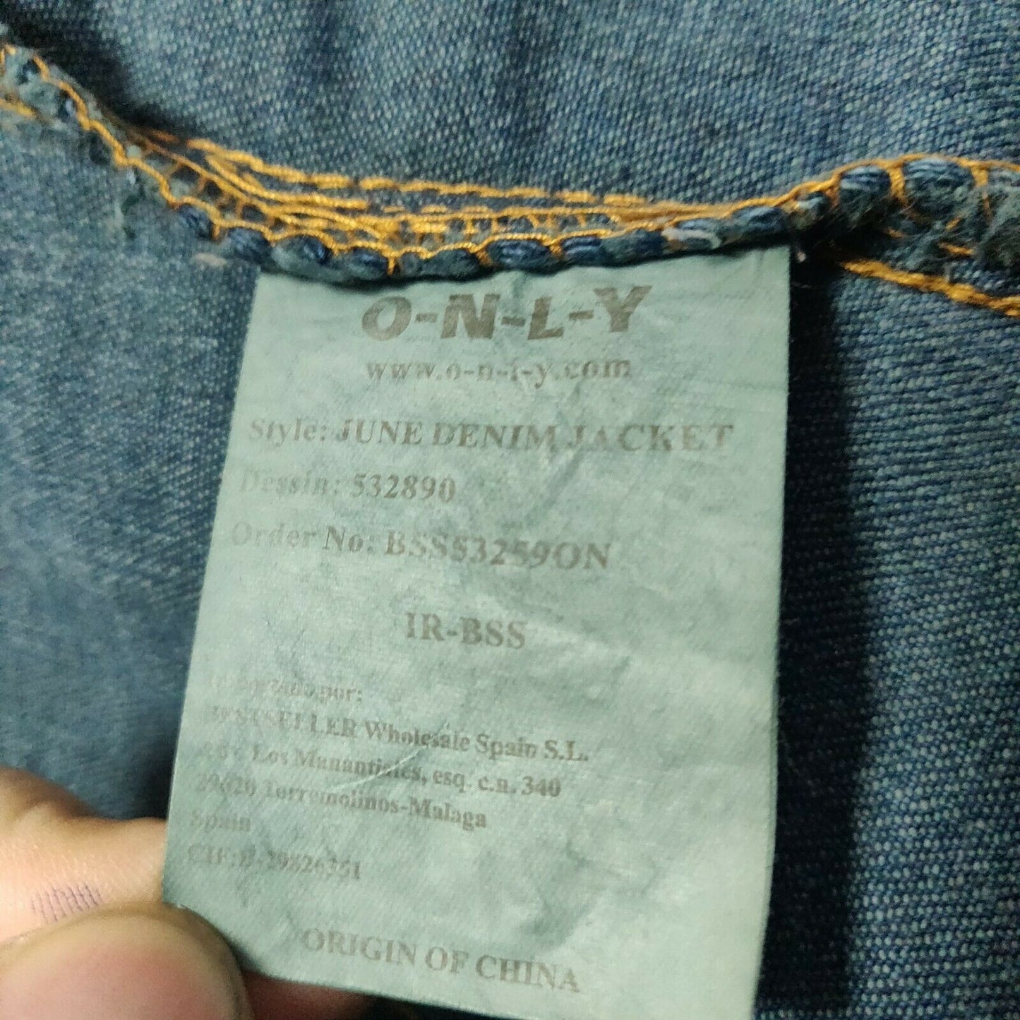 Only Jeans Blue Denim Jacket Women Size Medium