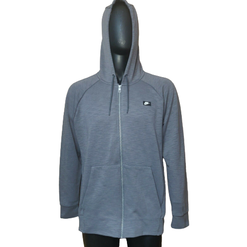 Nike Grey Full Zip Pullover Hoodie Men Size Large