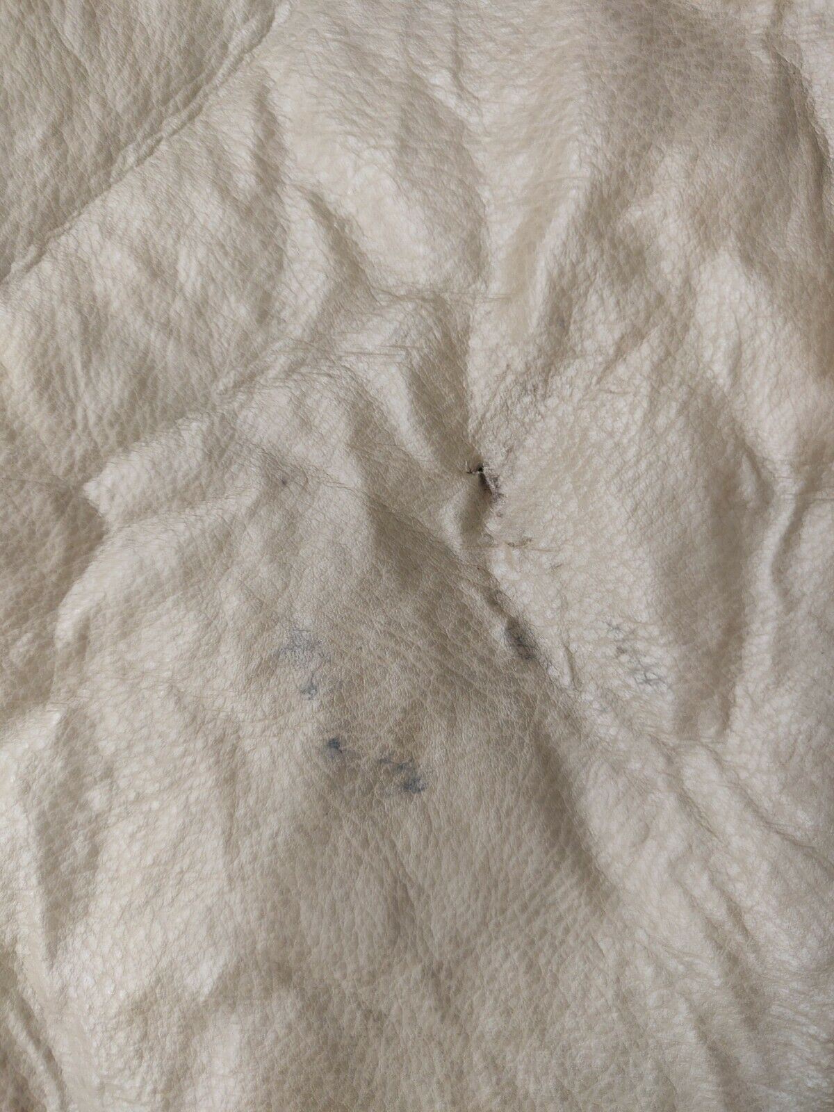 Ama Zinc Light Grey Button-Up Leather vintage Jacket women's Large