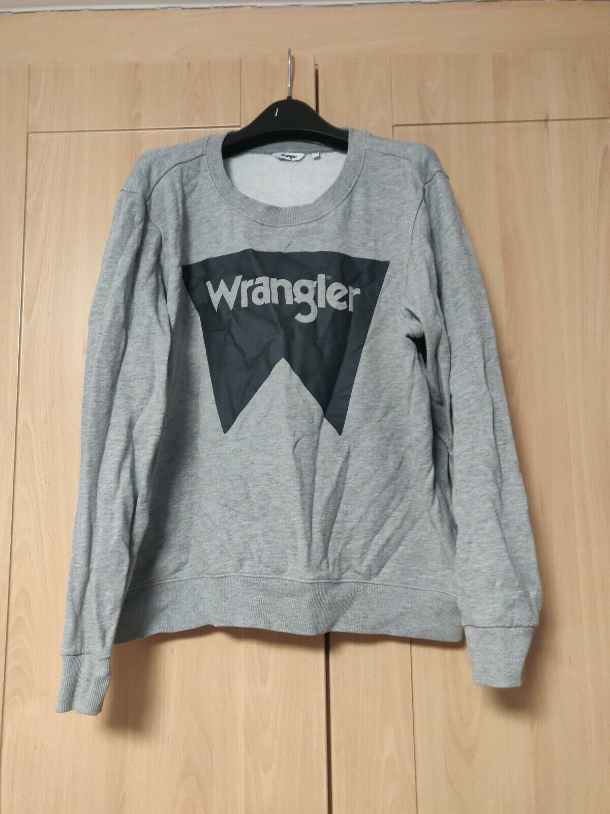 Wrangler Grey Sweatshirt Jumper Long Sleeve Men Size Medium