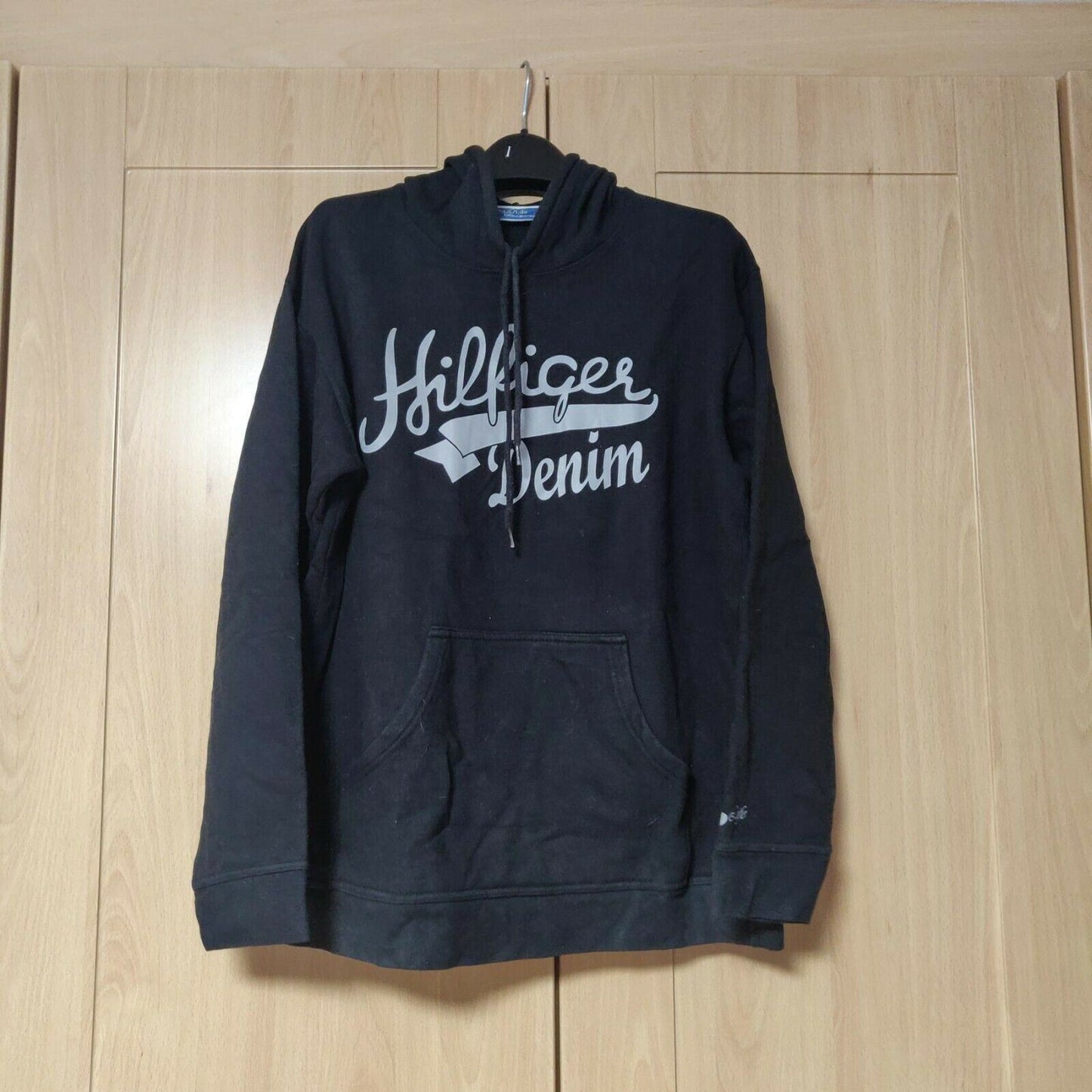 Tommy Hilfiger Vintage Black Pullover Hoodie Men Size Large