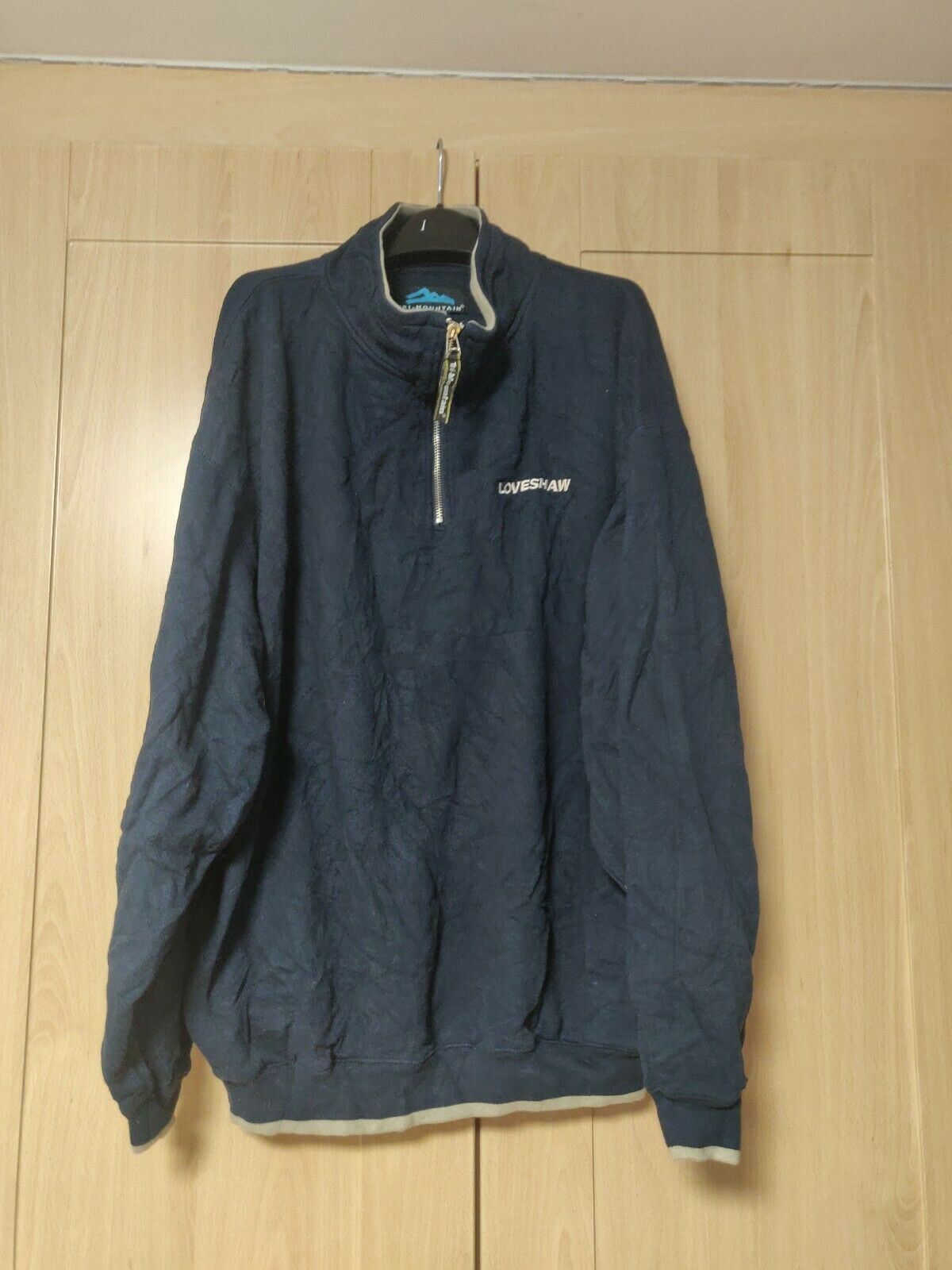 Tri-Mountain Blue Sweatshirt Long Sleeve 1/4 Zip Men Size XL