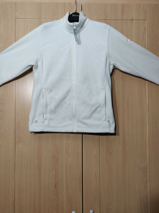 SALEWA Alpine Experience White Full Zip Fleece Jacket Women Size UK 12