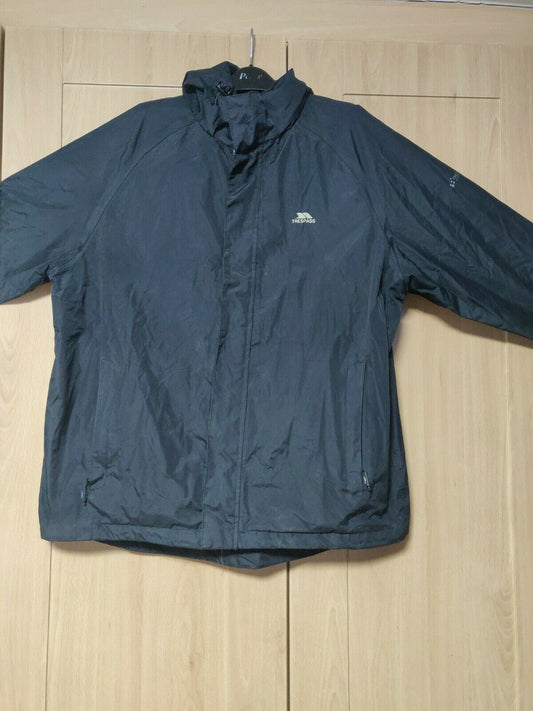 Trespass TP50 Black Waterproof Windproof Coat Men Size XL