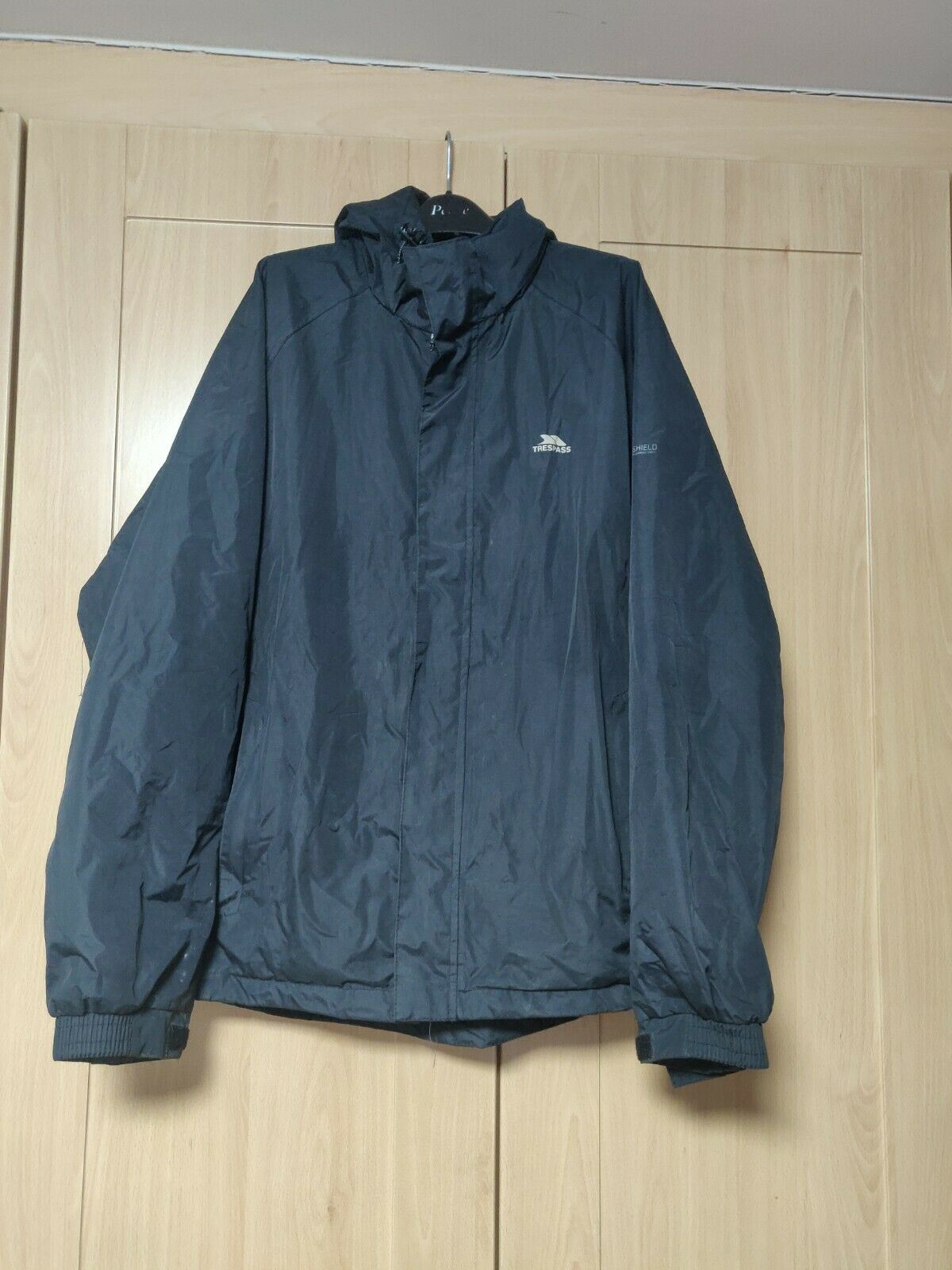 Trespass TP50 Black Waterproof Windproof Coat Men Size XL