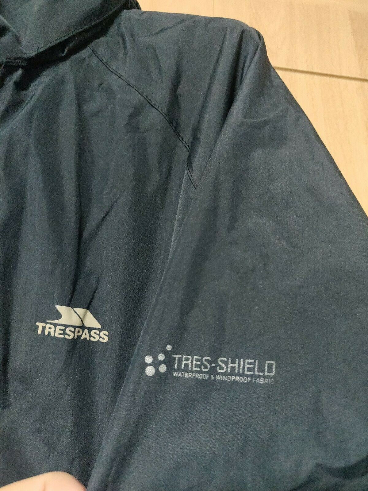 Trespass TP50 Black Waterproof Windproof Coat Men Size XL
