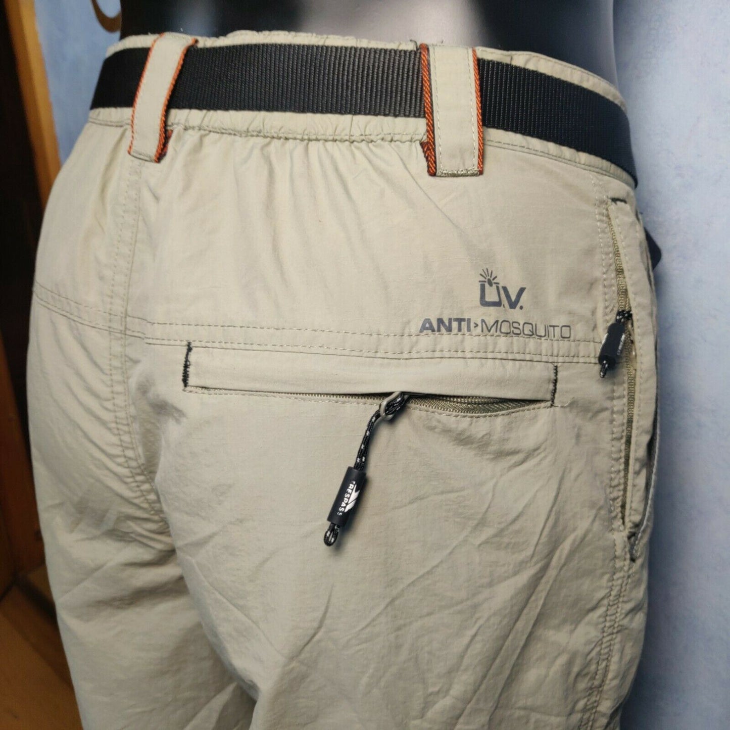 Trespass Beige Chino Trousers Men Size Small Waist: 30"-32" Length: 30"
