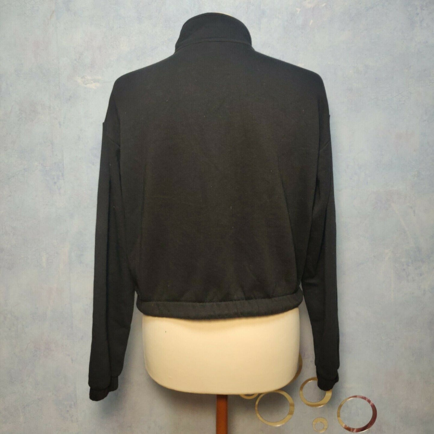 Puma Black Green Sweatshirt 1/4 Zip Women Size Medium