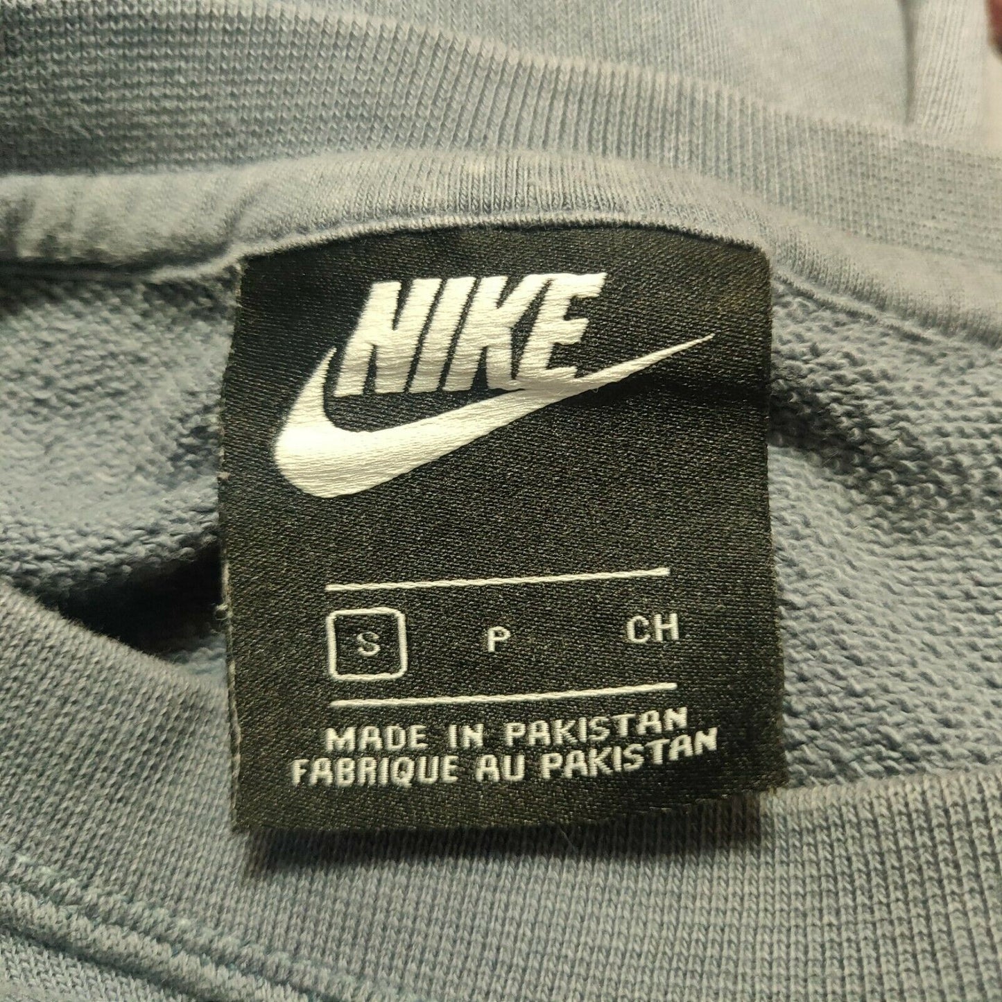 Nike Blue Sweatshirt Nike Just Do It Round Logo Men Size Small