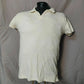 Calvin Klein Jeans White Polo Shirt 1/4 Button Men Size Large
