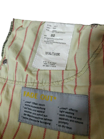 Alberto Grey Cotelé Stretch Jeans Men Size 52  W36/L32