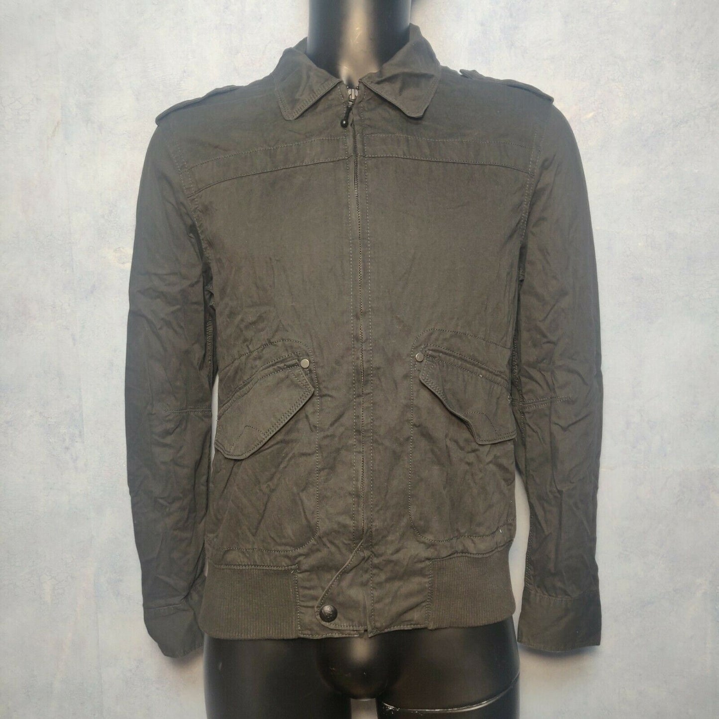 Levi's Strauss Black Bomber Jacket Full Zip Men Size Small