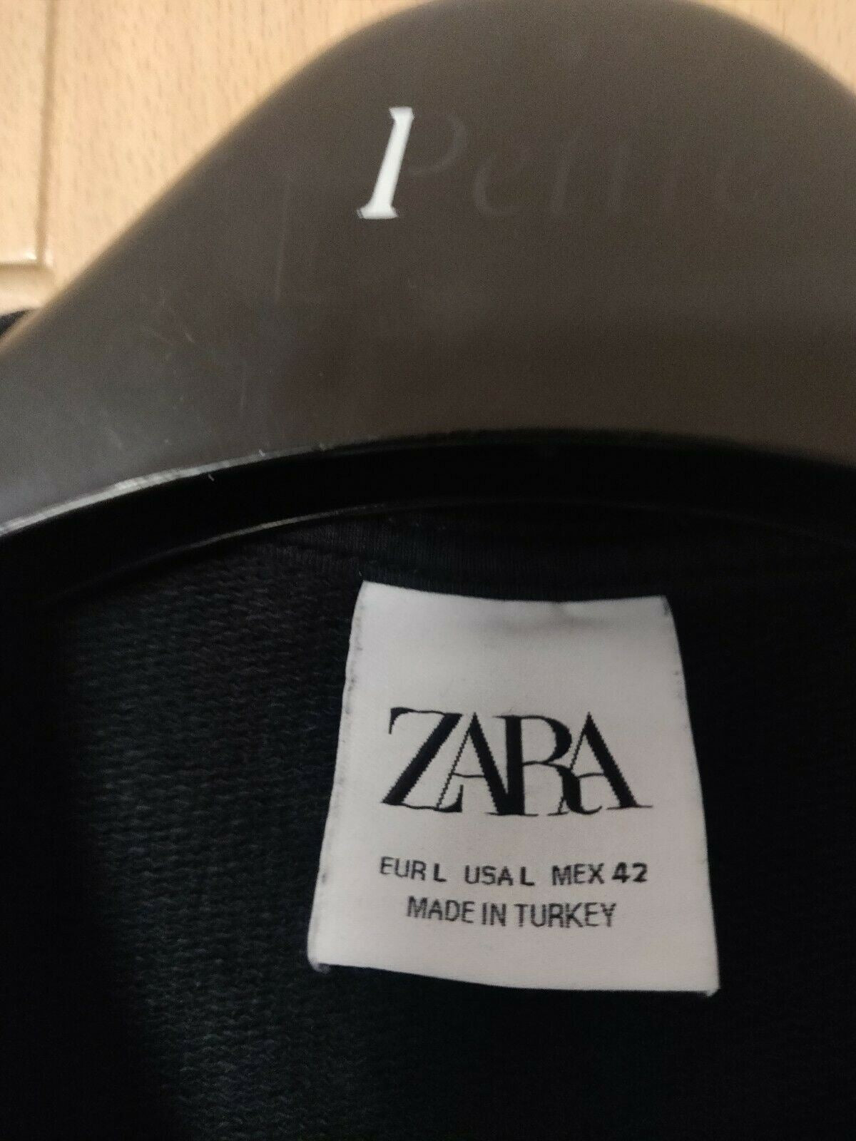Zara Black Sweatshirt Jumper -Im In My Reflection Zone- Men Size Large