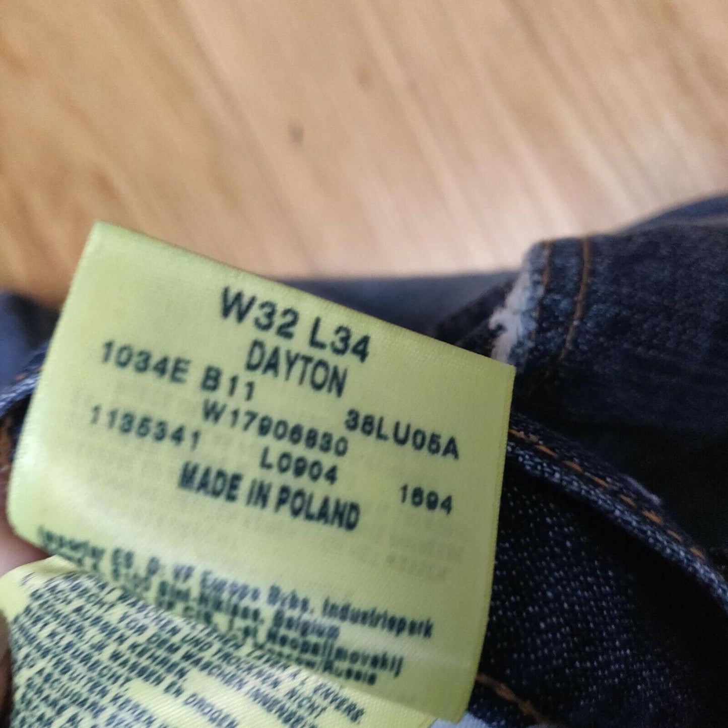 Wrangler Blue Broken Twill Denim vintage Jeans Men Size W32/L32
