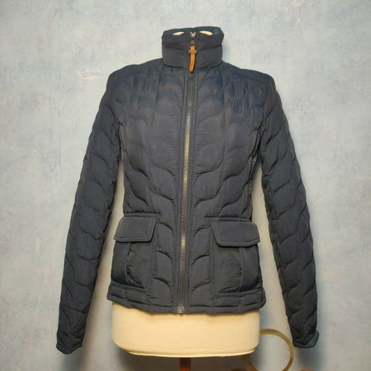 Timberland Navy Puffer Jacket Women Size Small