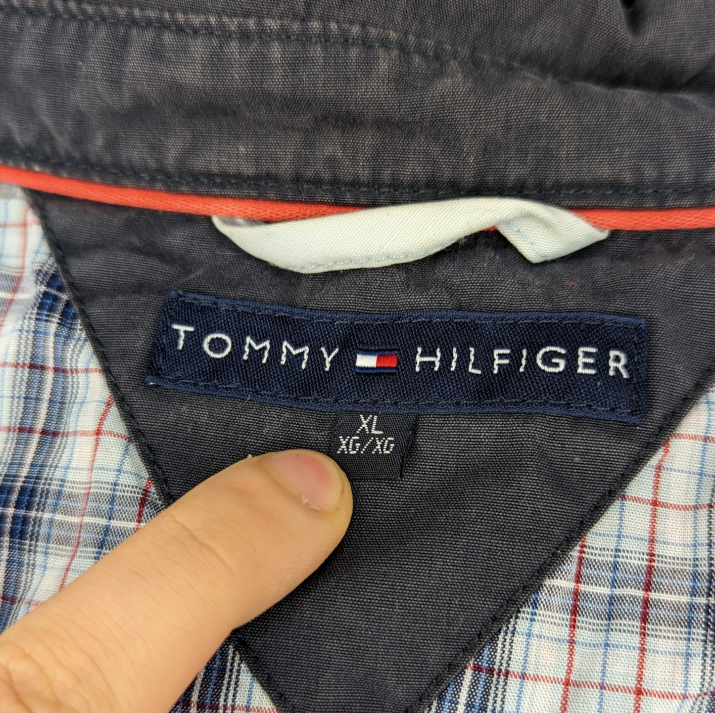 Tommy Hilfiger Navy Cotton Bomber Jacket Men Size XL