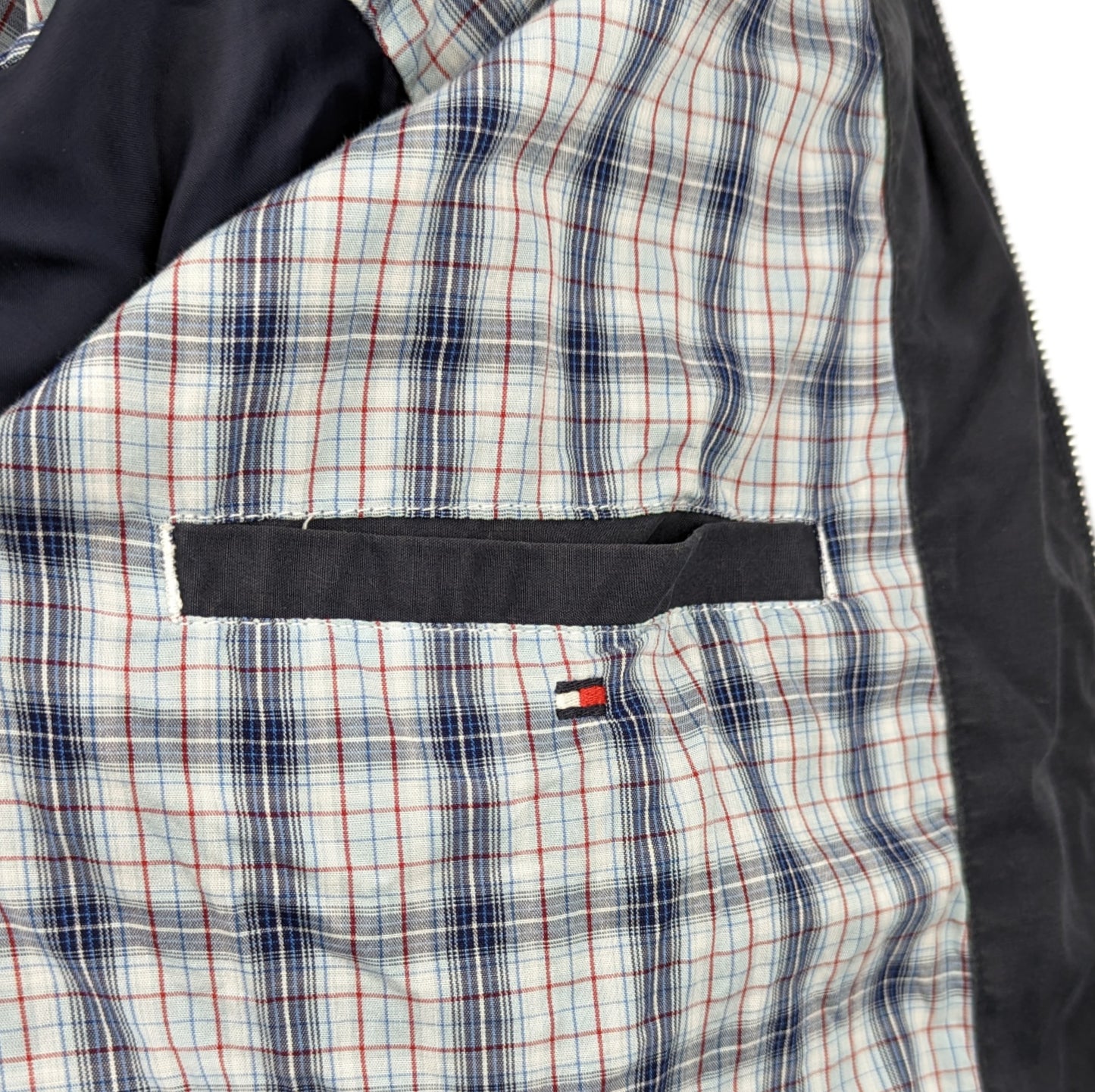 Tommy Hilfiger Navy Cotton Bomber Jacket Men Size XL