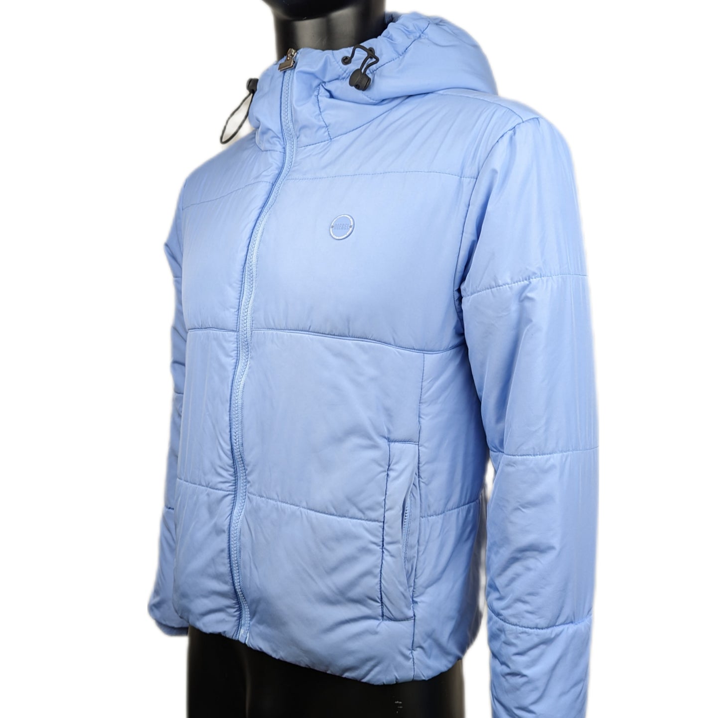 Diesel Light Blue Lightweight Puffer Jacket Women Size Small