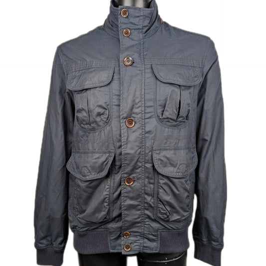 Timberland Earthkeepers Navy Windbreaker Jacket Slim Fit Men Size Medium