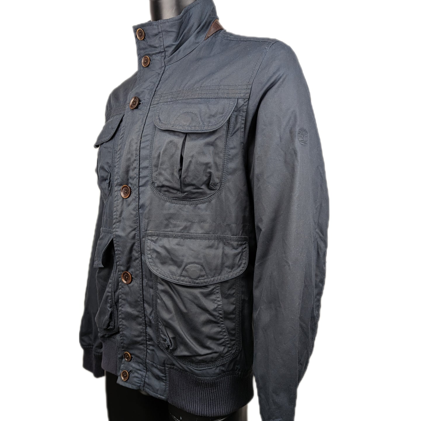 Timberland Earthkeepers Navy Windbreaker Jacket Slim Fit Men Size Medium