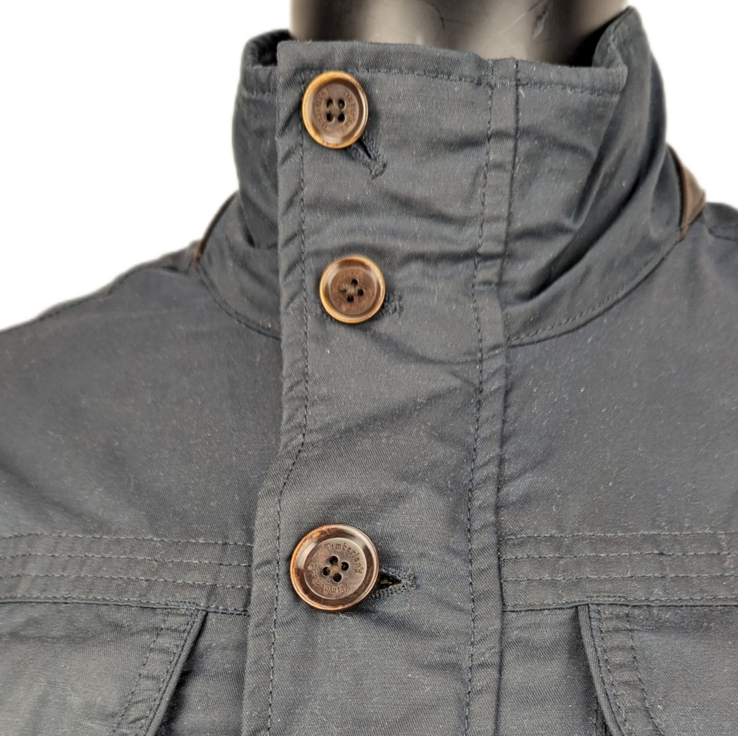 Timberland Earthkeepers Navy Windbreaker Jacket Slim Fit Men Size Medium