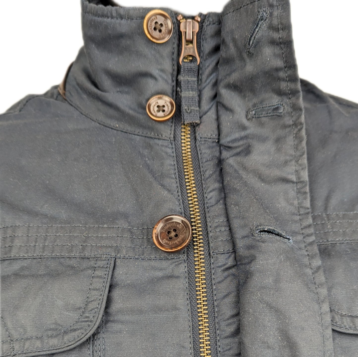 Timberland Earthkeepers Navy Windbreaker Jacket Slim Fit Men Size Medium