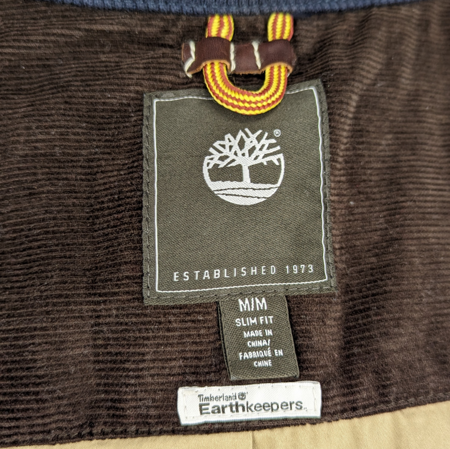 Timberland Earthkeepers Navy Windbreaker Jacket Slim Fit Men Size Medium