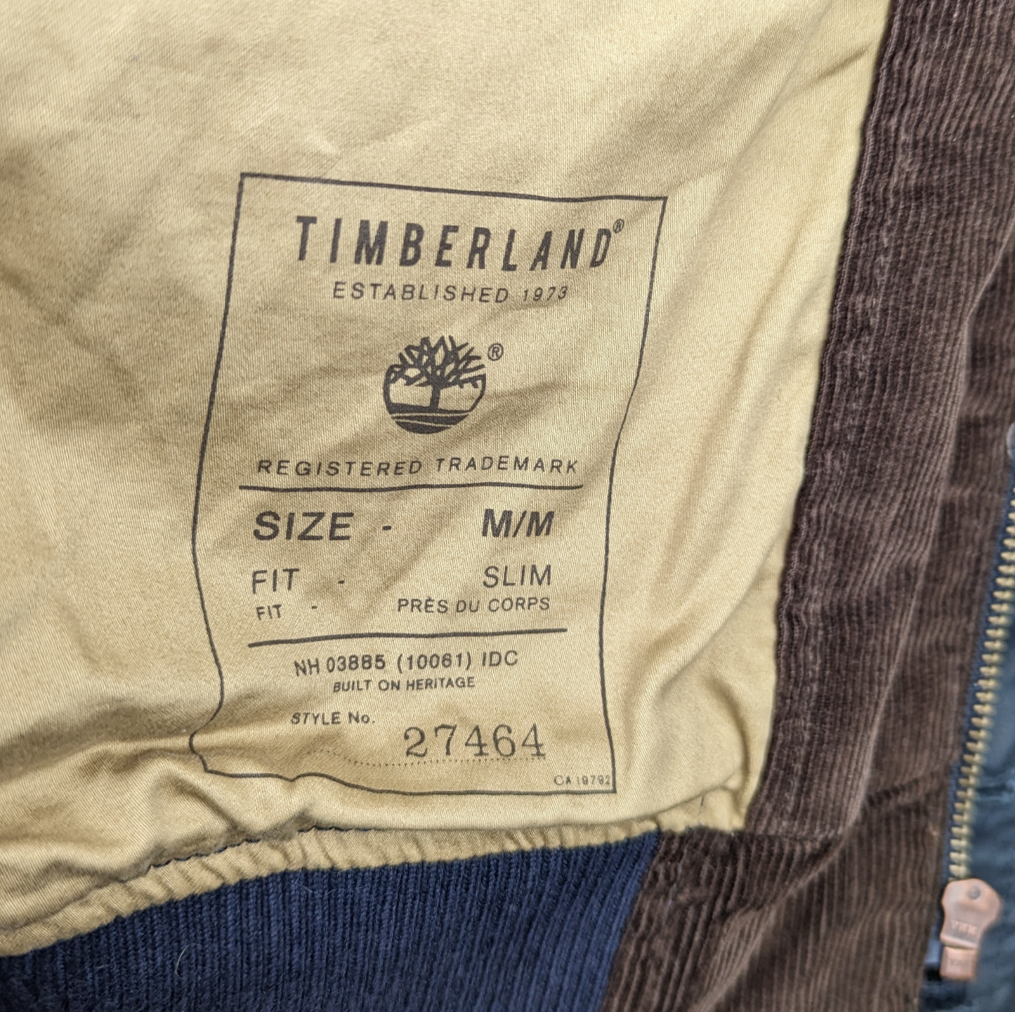 Timberland Earthkeepers Navy Windbreaker Jacket Slim Fit Men Size Medium