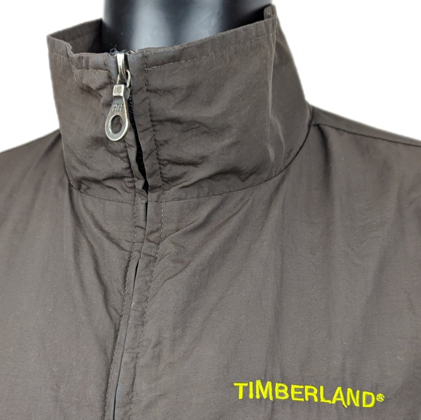 Timberland Weathergear Brown Windbreaker Jacket Men Size Large