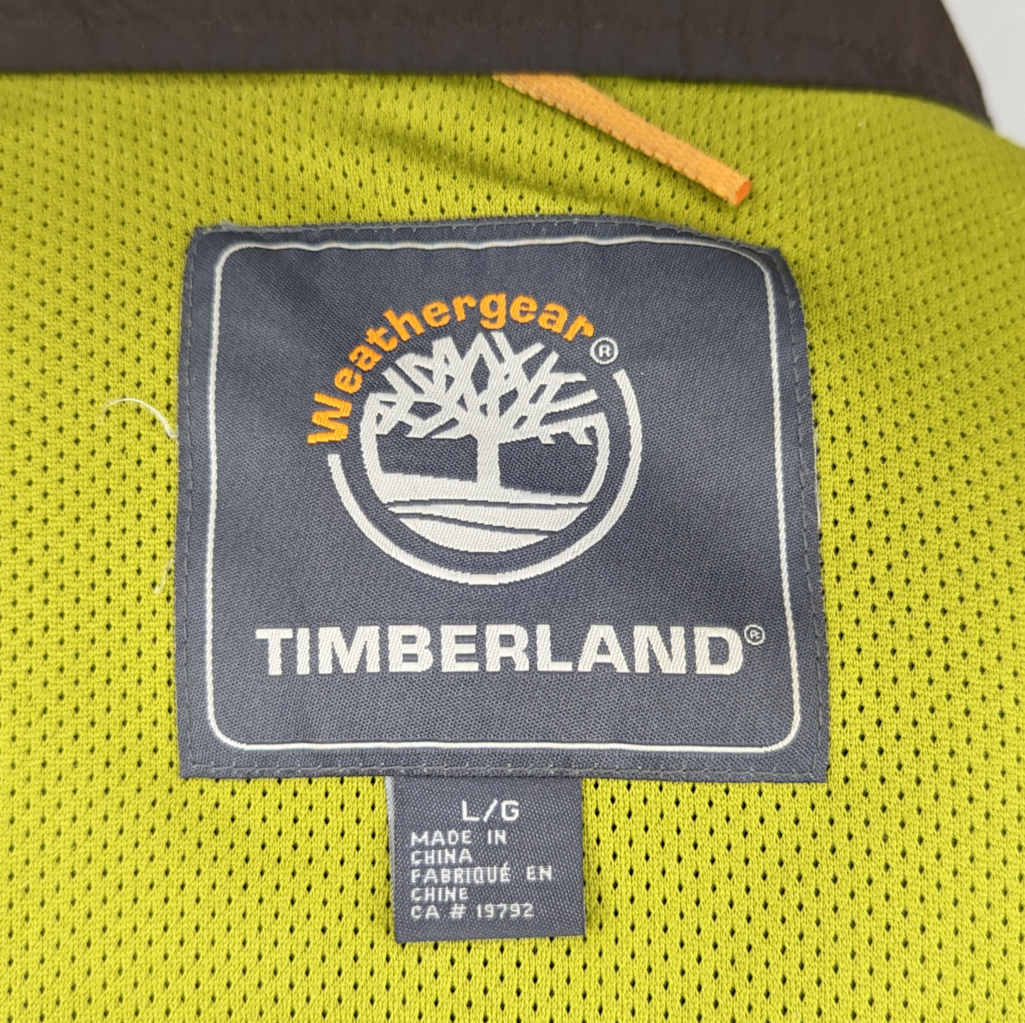 Timberland Weathergear Brown Windbreaker Jacket Men Size Large