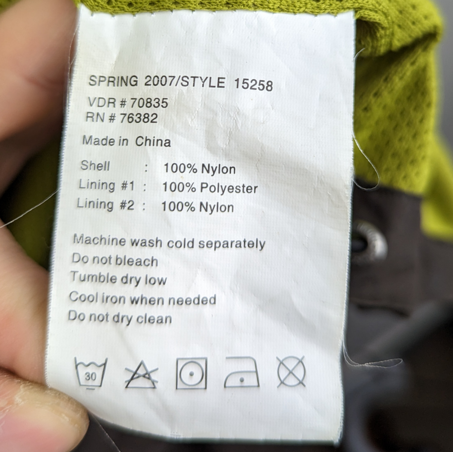 Timberland Weathergear Brown Windbreaker Jacket Men Size Large